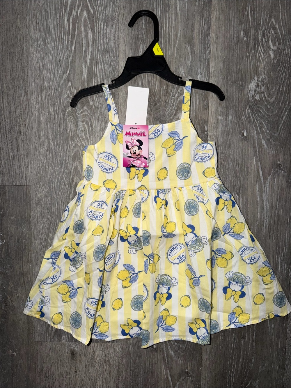 Yellow & Blue Lemon Print Girls Sundress